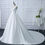 Thumbnail: Simple A-line V-Back Bridal Satin Wedding Bridal Dresses MD068