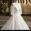 Thumbnail: Luxury Half Sleeve Lace Ball Gown Off Shoulder Cathedral wedding Dresses MD150