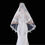 Thumbnail: UK 2 Layer Fingertip Length Bridal Accessories Veil Lace Edge Wedding Veil MD855