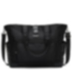 Black Voyage 25L Vegan Leather Weekender Tote, Front View
