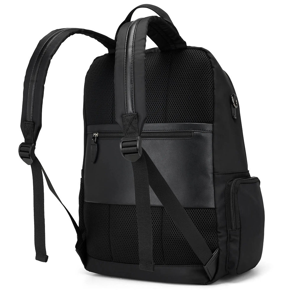 View of Straps Voyage Vegan Leather Backpack