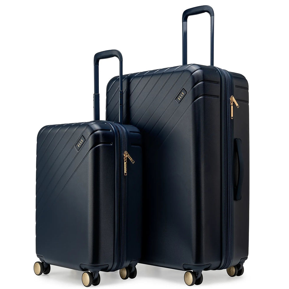 Navy Lourve 2 piece Expandable Luggage Set