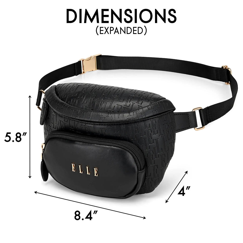 Dimnesions of Wayfarer Leather Crossbody Belt Bag