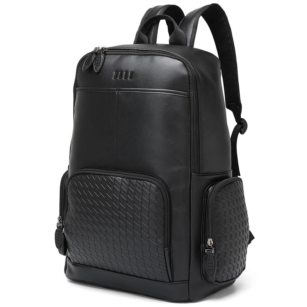 Full View of Leisure Luxe Vegan Leather Carry On Backpack