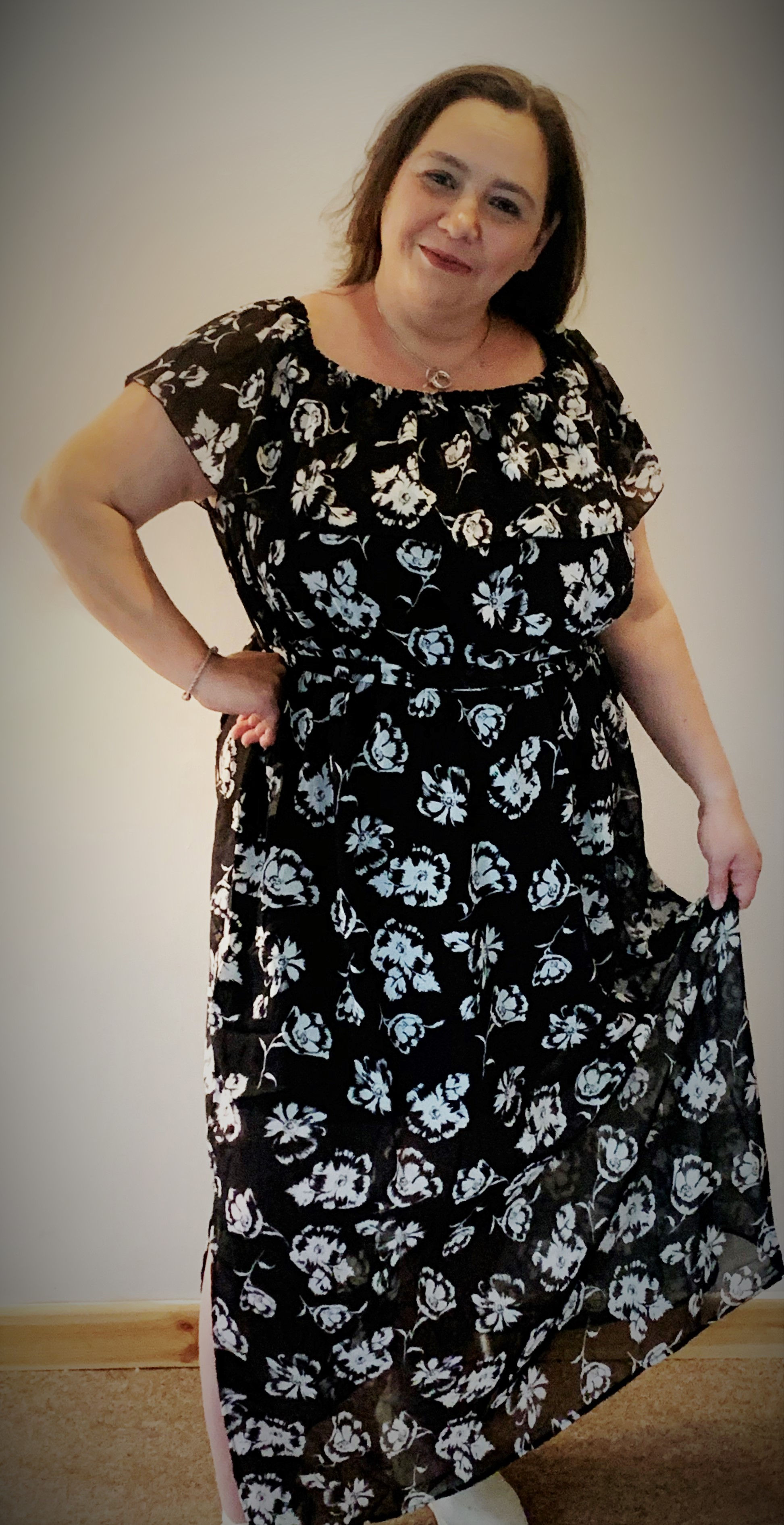 OFF-THE-SHOULDER MAXI DRESS