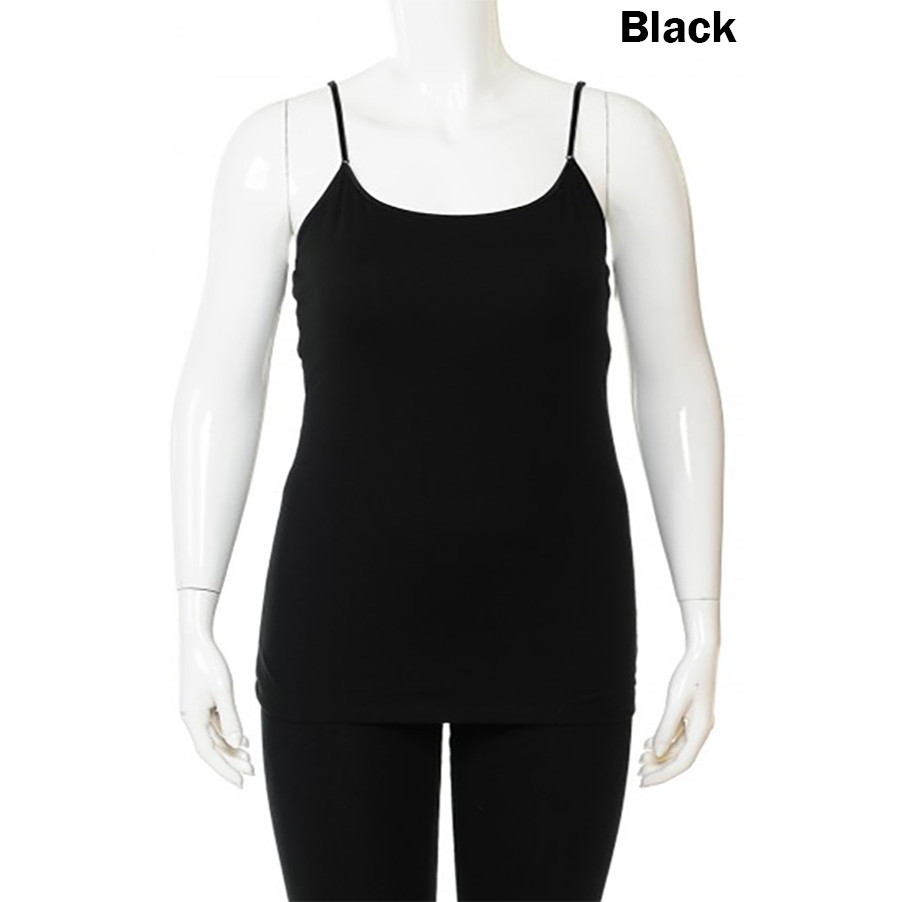 PLUS SIZE CAMISOLE WITH SHELF BUILT-IN BRA