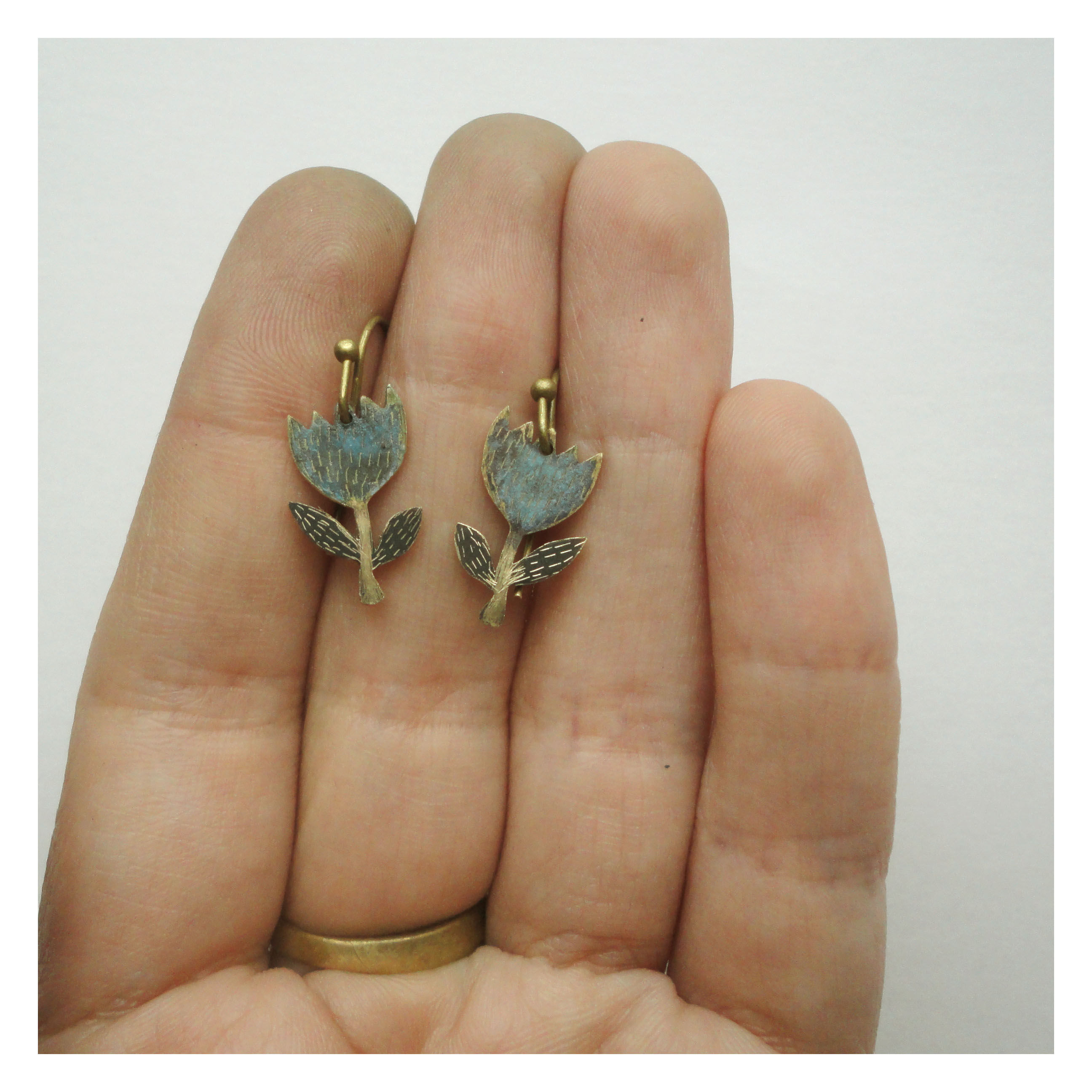 super small harebell,  earings