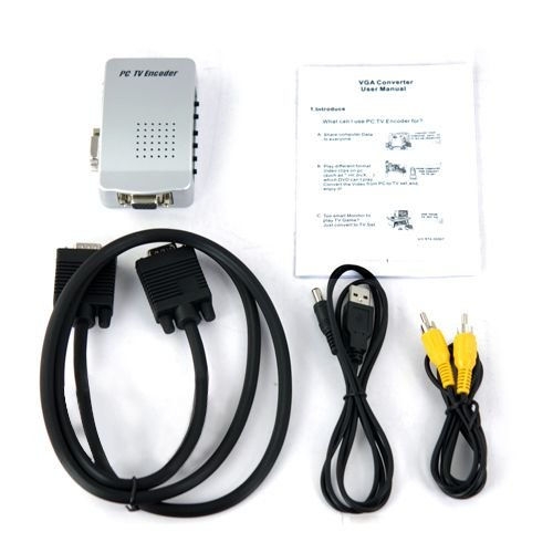 Thumbnail: VGA to RCA and S-Video Converter Box - PC to TV Connection