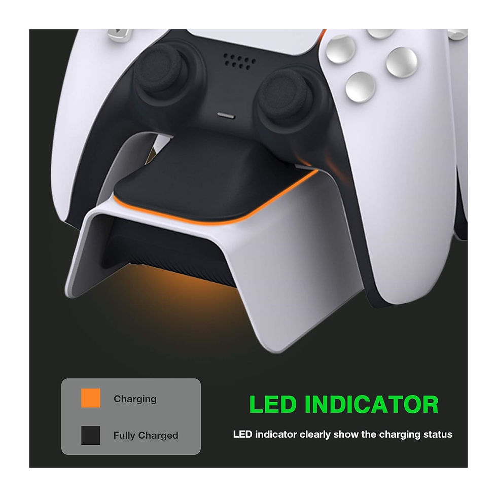 Thumbnail: BEJOY PS5 DualSene Charging Station with Power Adapter & Trigger Kit