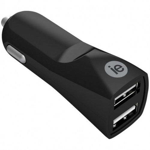 Thumbnail: iEssentials 3.4A Dual Port USB Car Charger (black color)