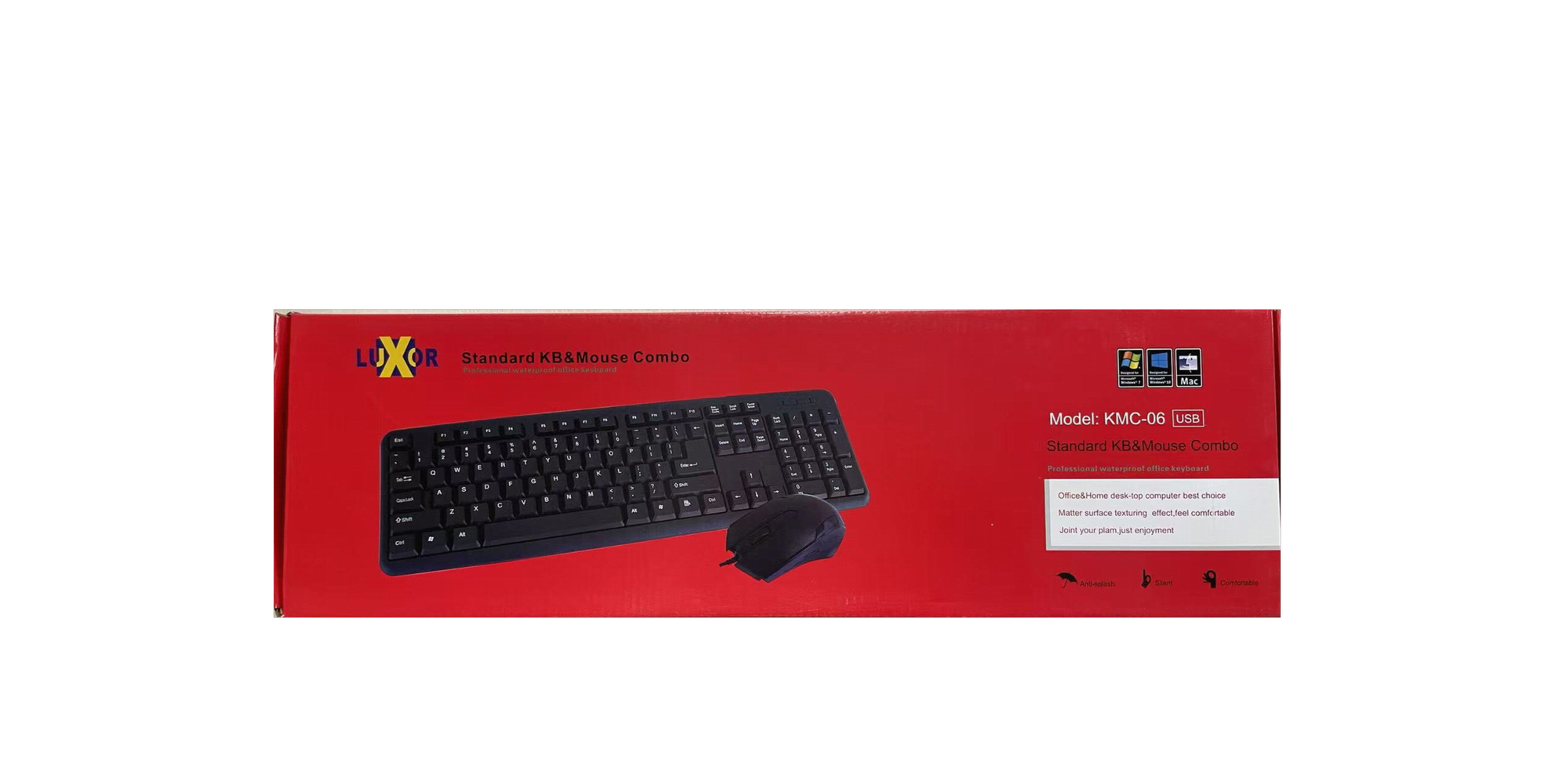 Luxor USB Wired Keyboard & Mouse Combo (Bilingual)