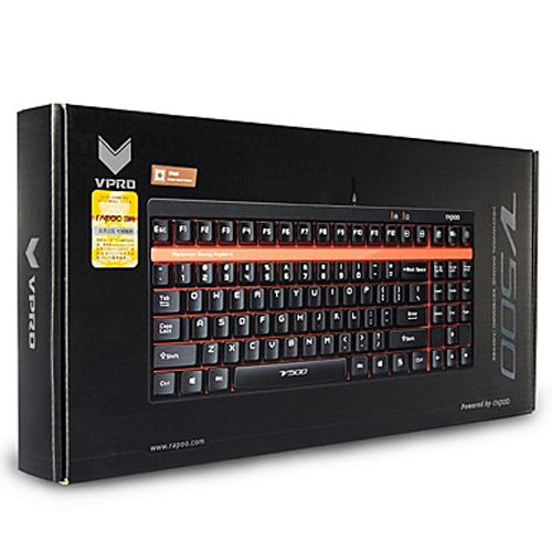 Thumbnail: Rapoo V500 Full Keys Programmable PRO Mechanical Gaming Keyboard, Yellow