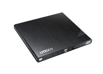Thumbnail: Lite-On ES1-01 Ultra-Slim Portable DVD Writer, USB, Black, Open Box/ Brand New