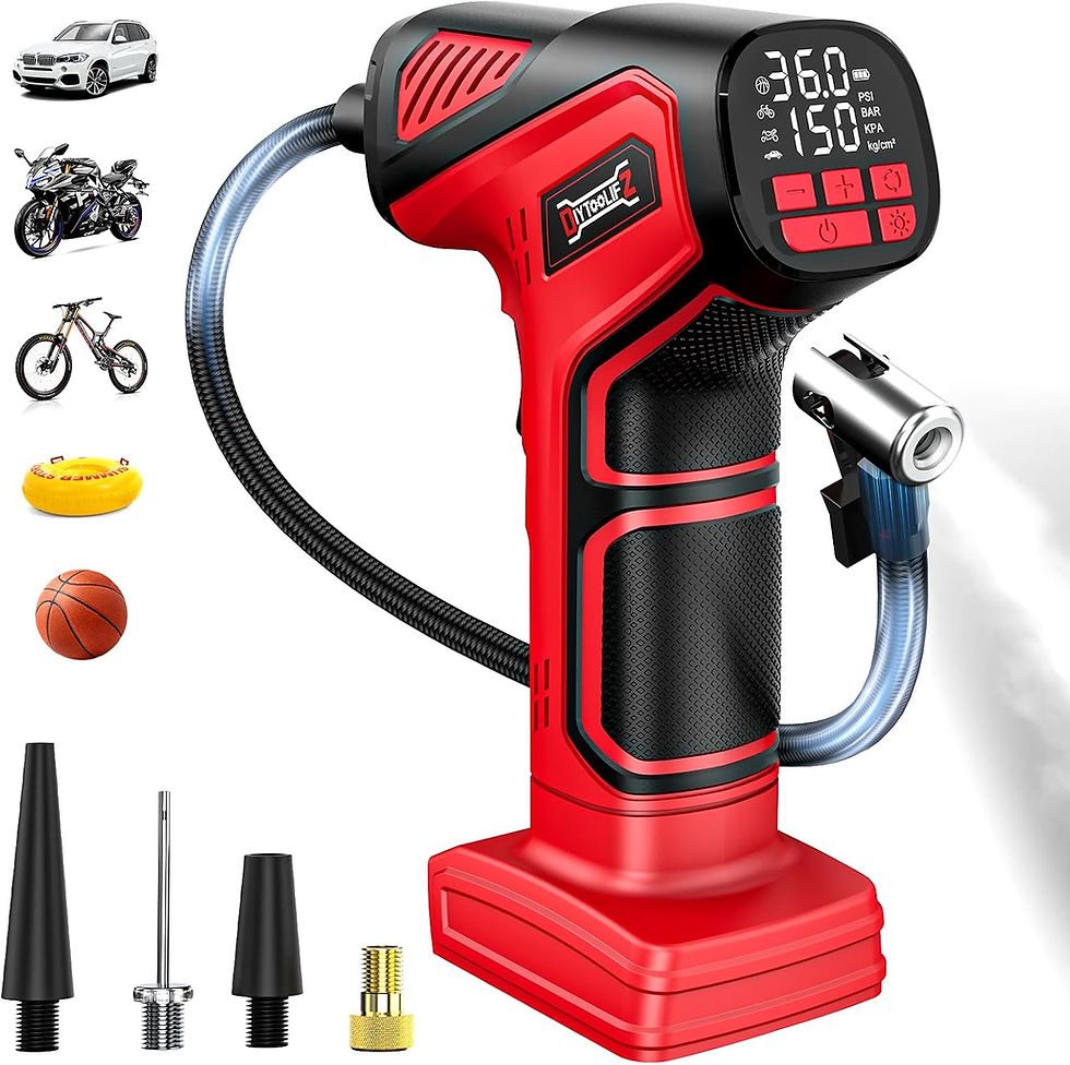 Thumbnail: DIYtoolifz 150PSI Cordless Tire Inflator compatible with Dewalt 18V/20V battery