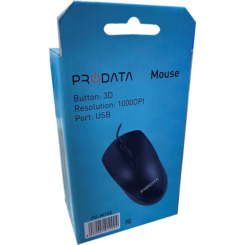 Thumbnail: Prodata USB Wired 3 button Mouse, black color