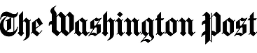Logo of The Washington Post, featuring bold black lettering in a distinctive gothic typeface