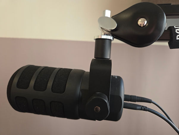 A podcast microphone