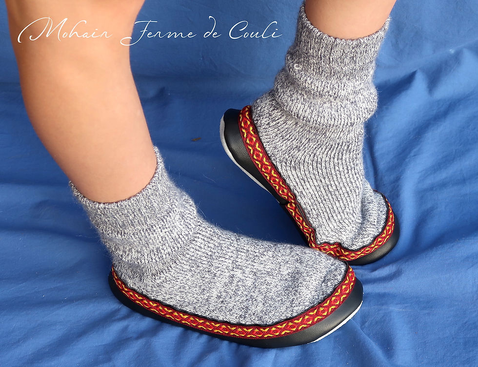 Miniature : Chaussetons mohair et laine