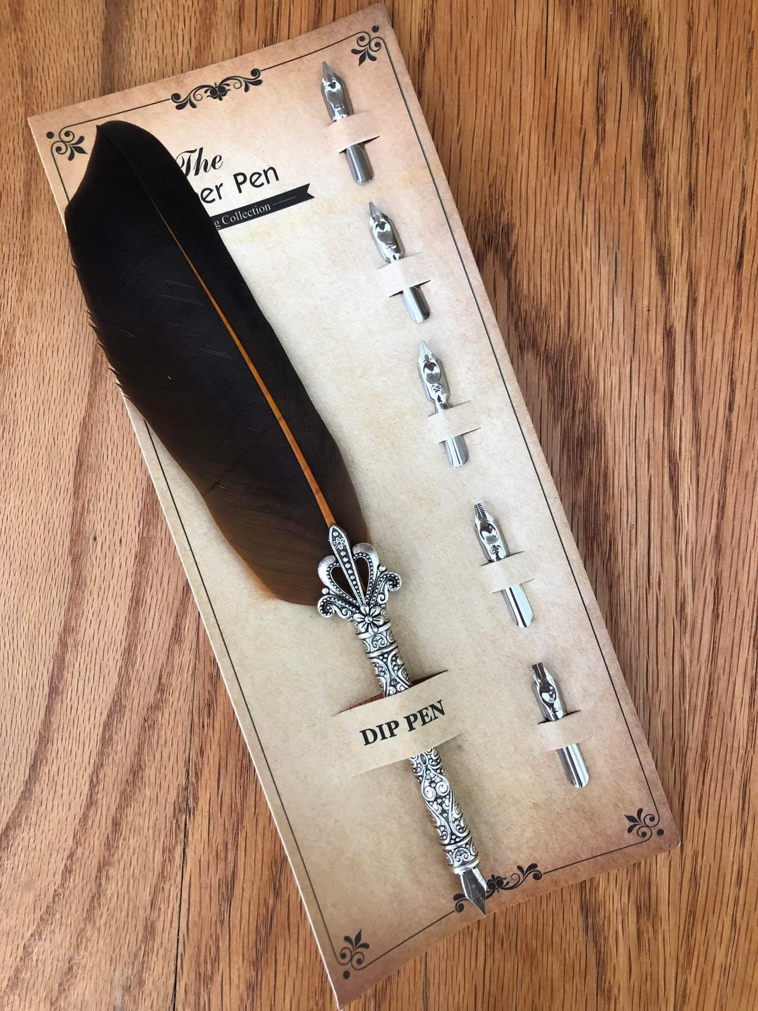 Black Feather Ink Quill