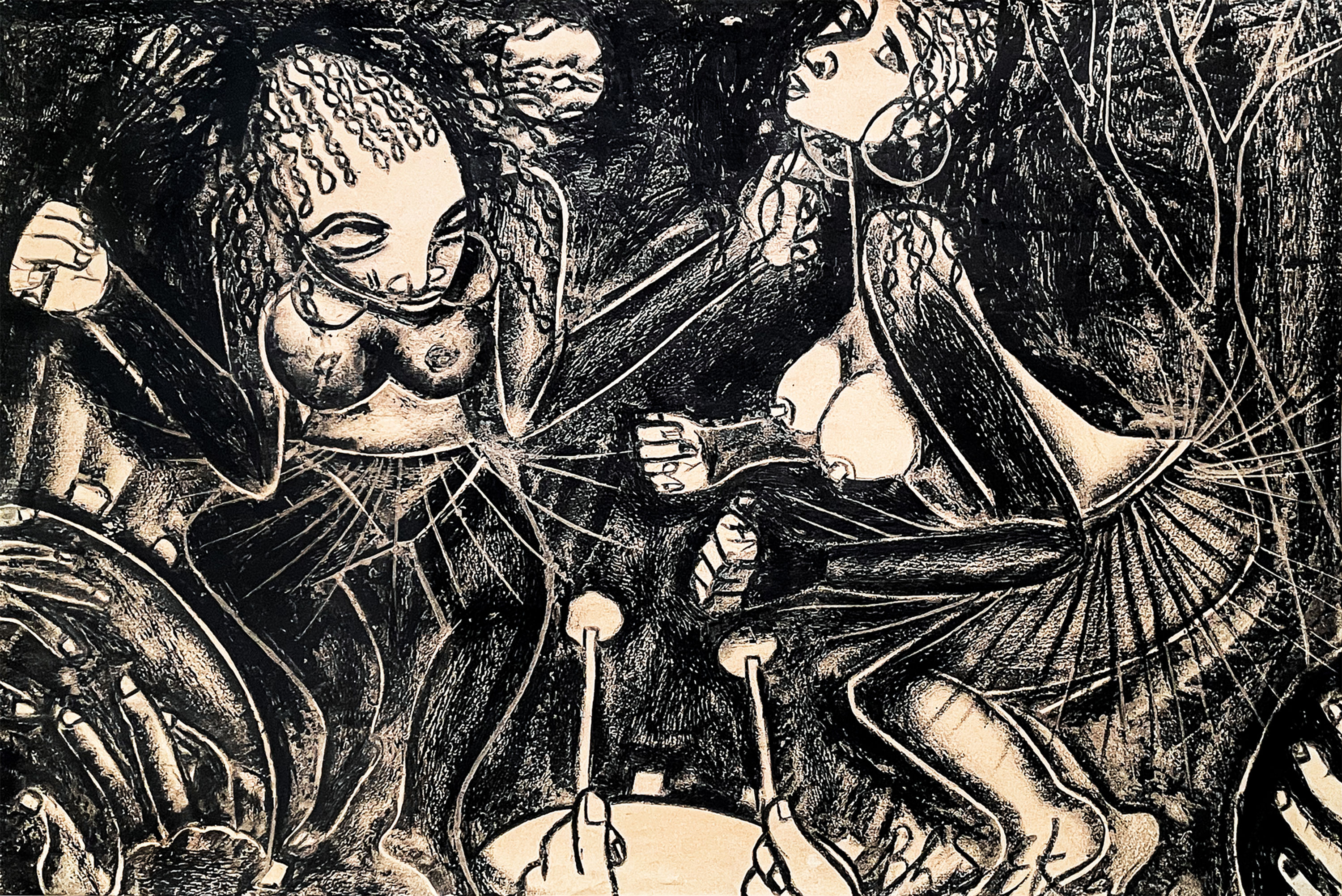 Rhythmic Dance by Unknown African Artist, circa 20th Century