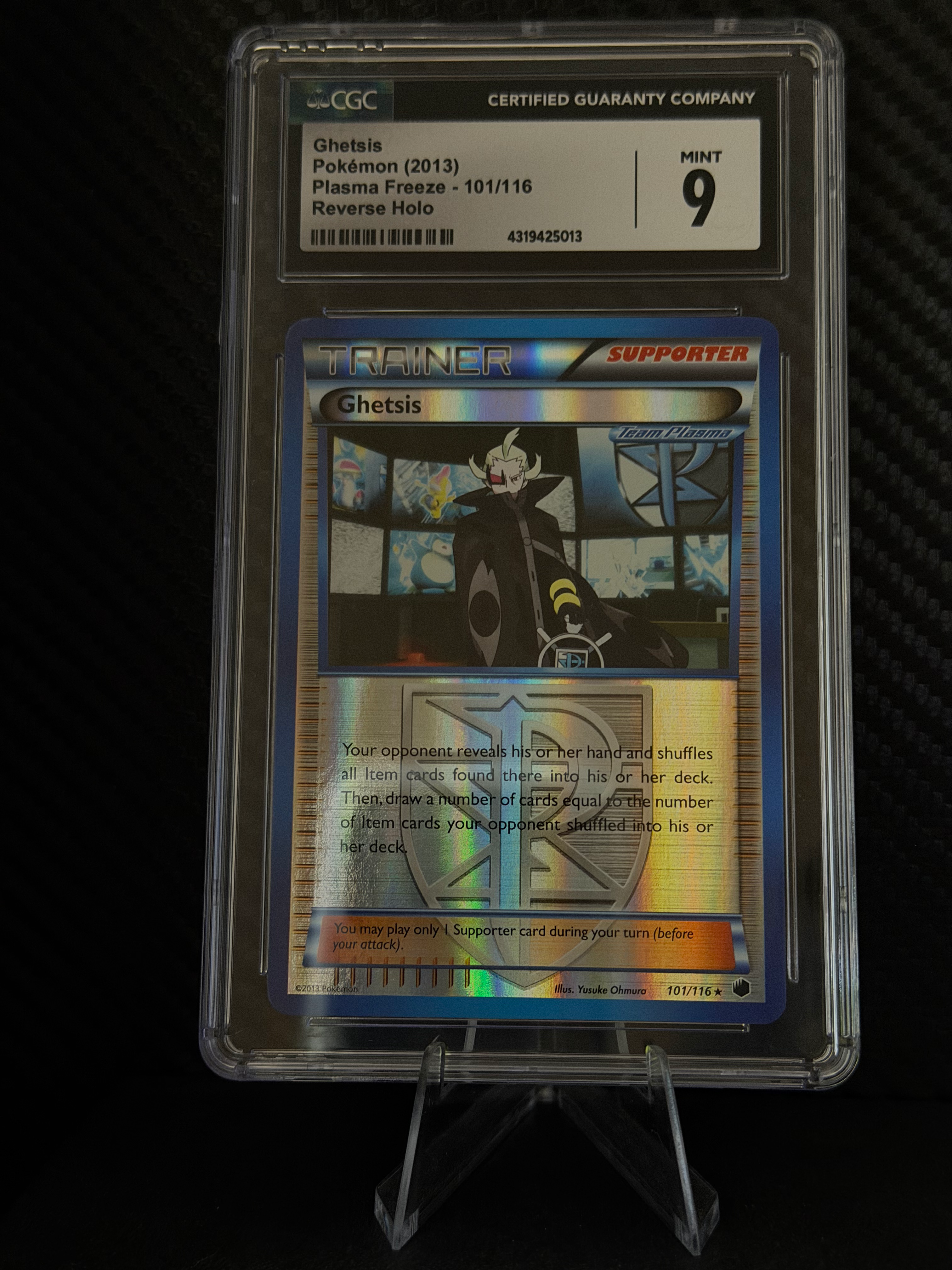 2013 Ghetsis Reverse Holo Plasma Freeze #101 Mint 9