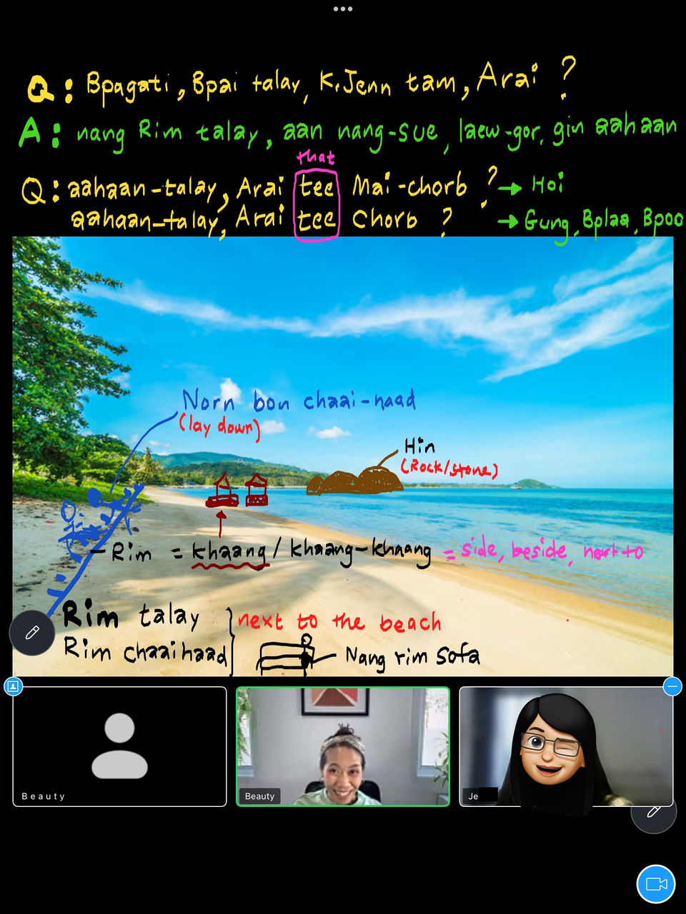 Thai for daily life - go to the beach