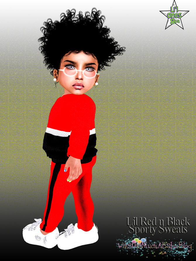 Lil RednBlack Sporty Sweat Suit..Now @ ::Lil One's R Us