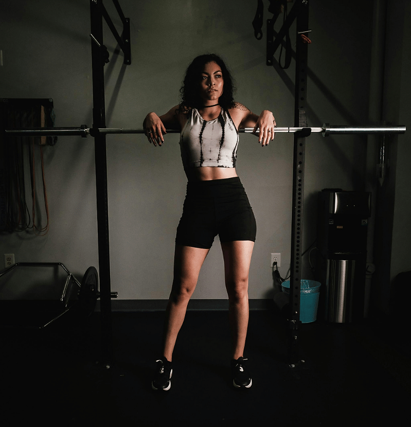 An image of a woman prepared for her workout