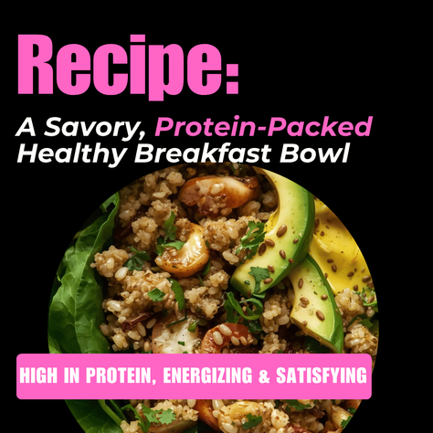 an image depicting a healthy, protein packed breakfast recipe