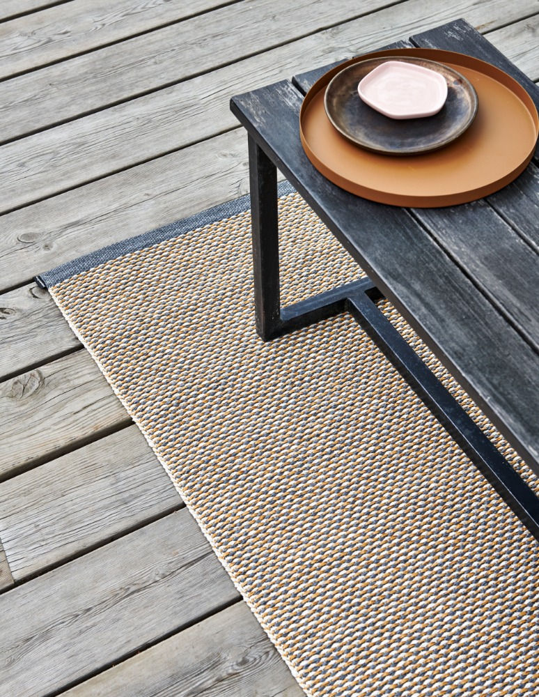 Miniature : Tapis EFFI - 85x160 cm - Granit, ocre, vanille
