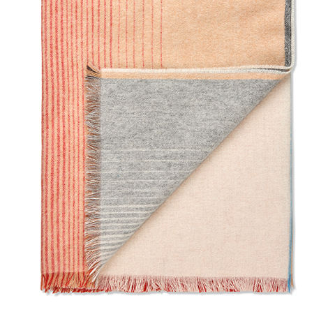 Plaid CARTE POSTALE - Red-grey