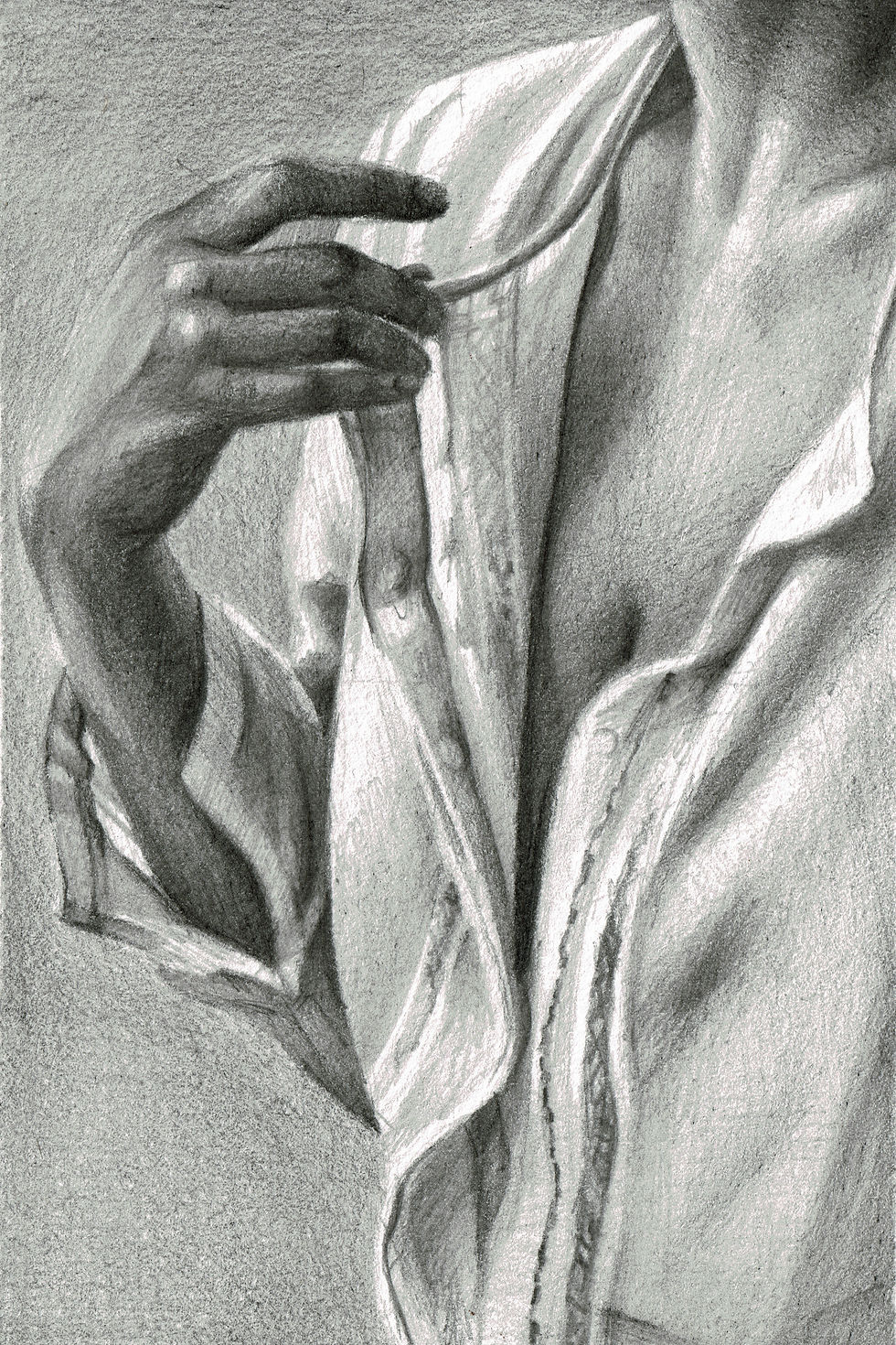 aleksandra kalisz, morning, pencil on pa