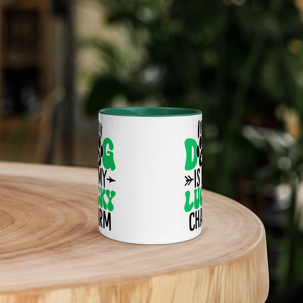 Thumbnail: My dog is my Lucky Charm Mug with Color Inside