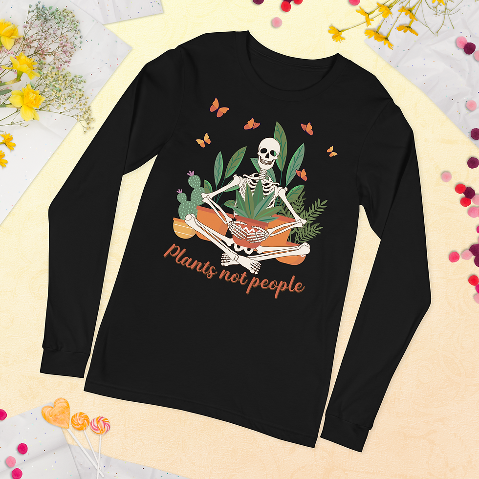 Thumbnail: Halloween plants lover Unisex Long Sleeve Tee