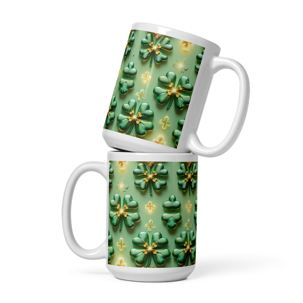 Thumbnail: St Patrick White glossy mug