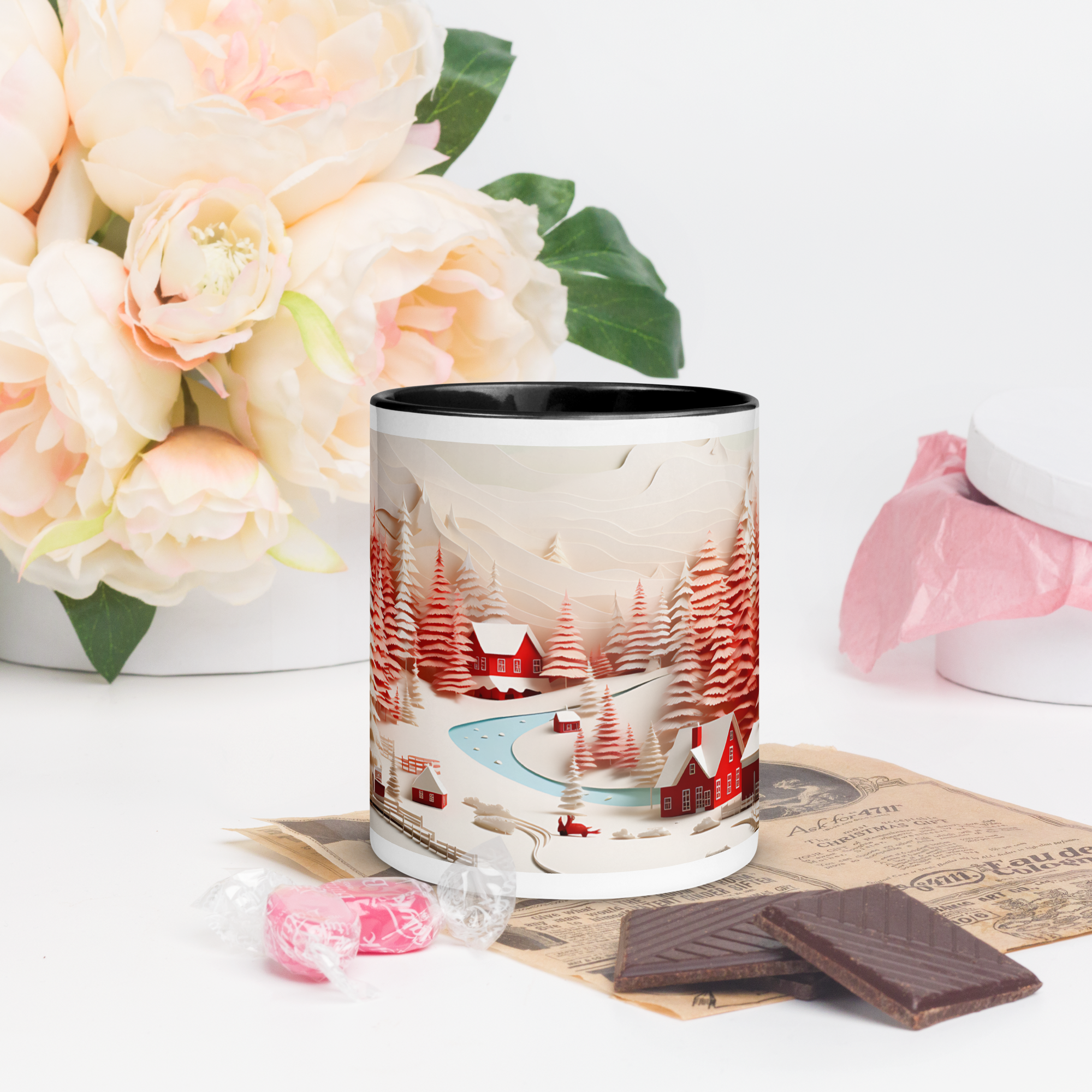 Christmas Mug with Color Inside