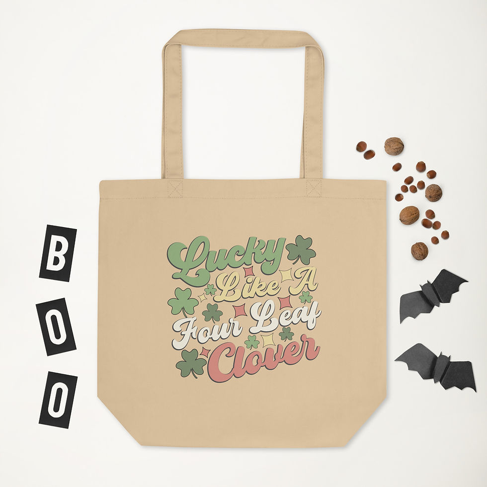 Thumbnail: Lucky Like A Four Leaf Clover Eco Tote Bag