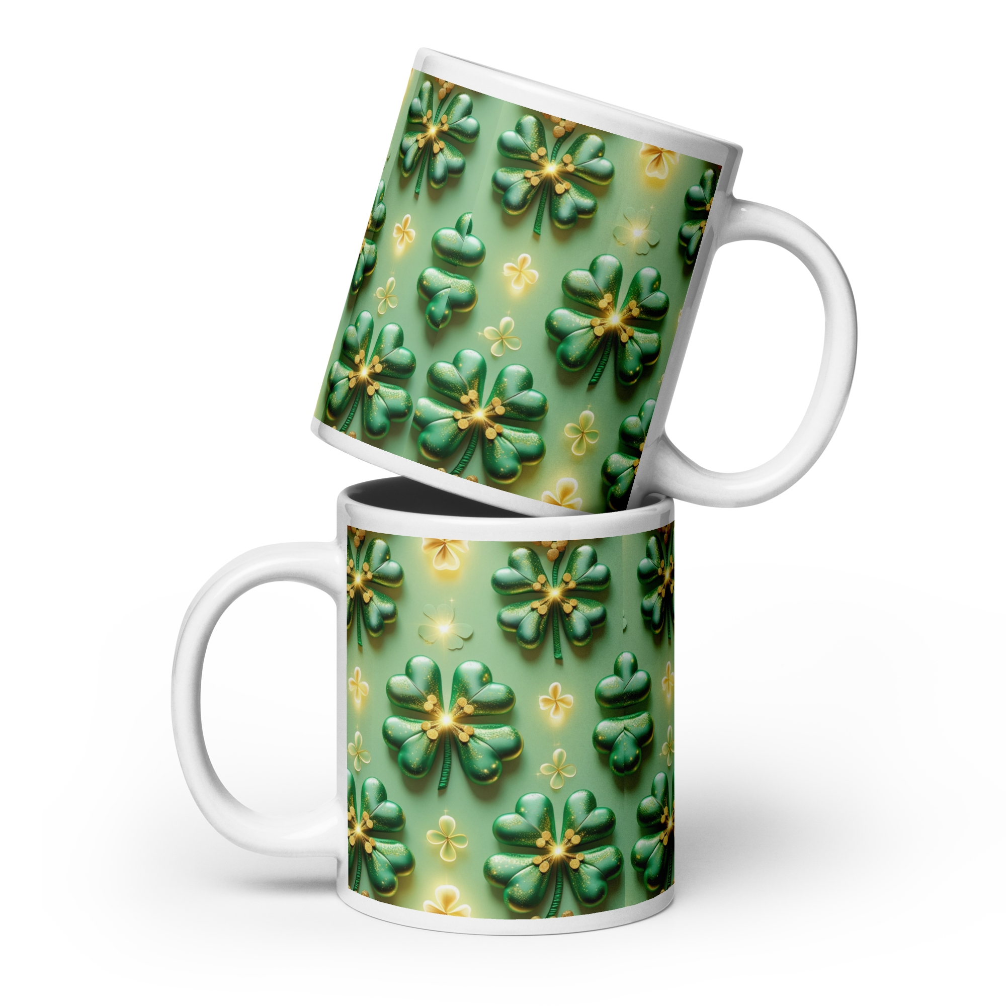 St Patrick White glossy mug