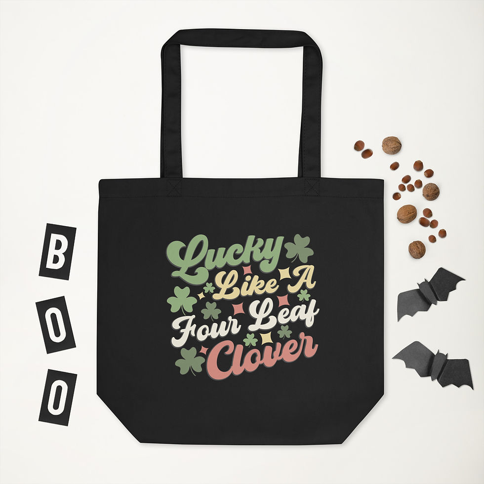 Thumbnail: Lucky Like A Four Leaf Clover Eco Tote Bag
