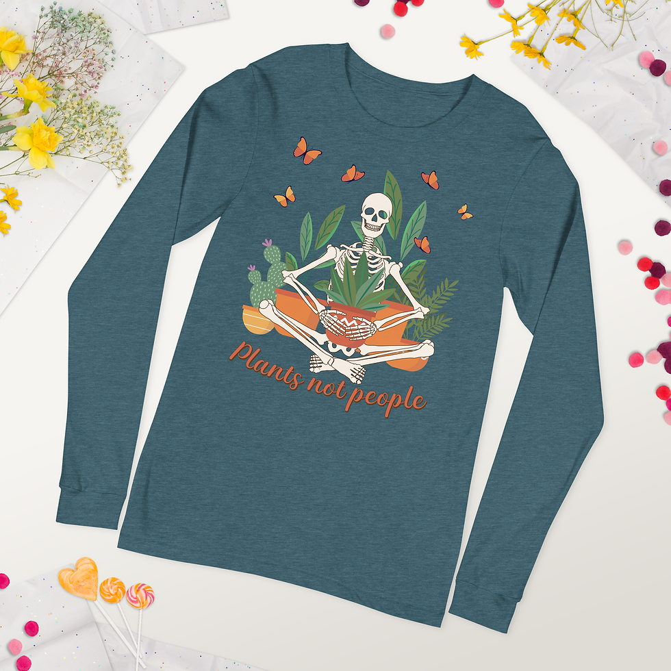 Thumbnail: Halloween plants lover Unisex Long Sleeve Tee