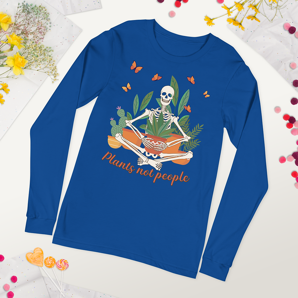 Thumbnail: Halloween plants lover Unisex Long Sleeve Tee