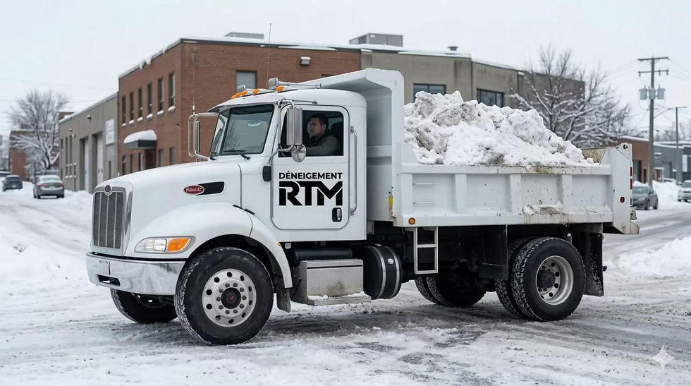 Camion RTM pour transport de neige à Montréal