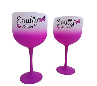 TAÇA GIN DEGRADE PERSONALIZADA