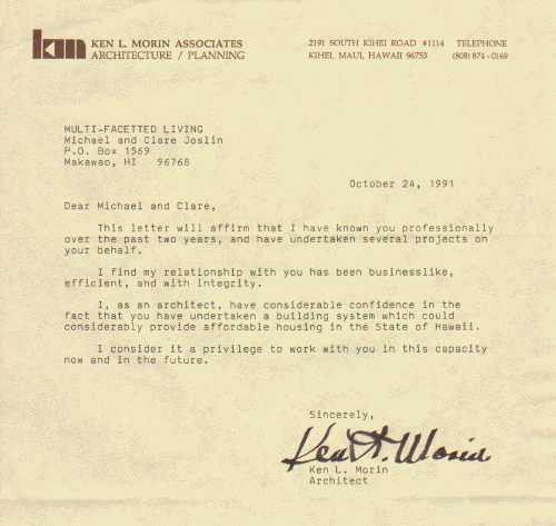 Professional Architect Engineer Reference Letter