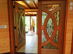Solid Mahogany Doors for Tropical Hawaii Living