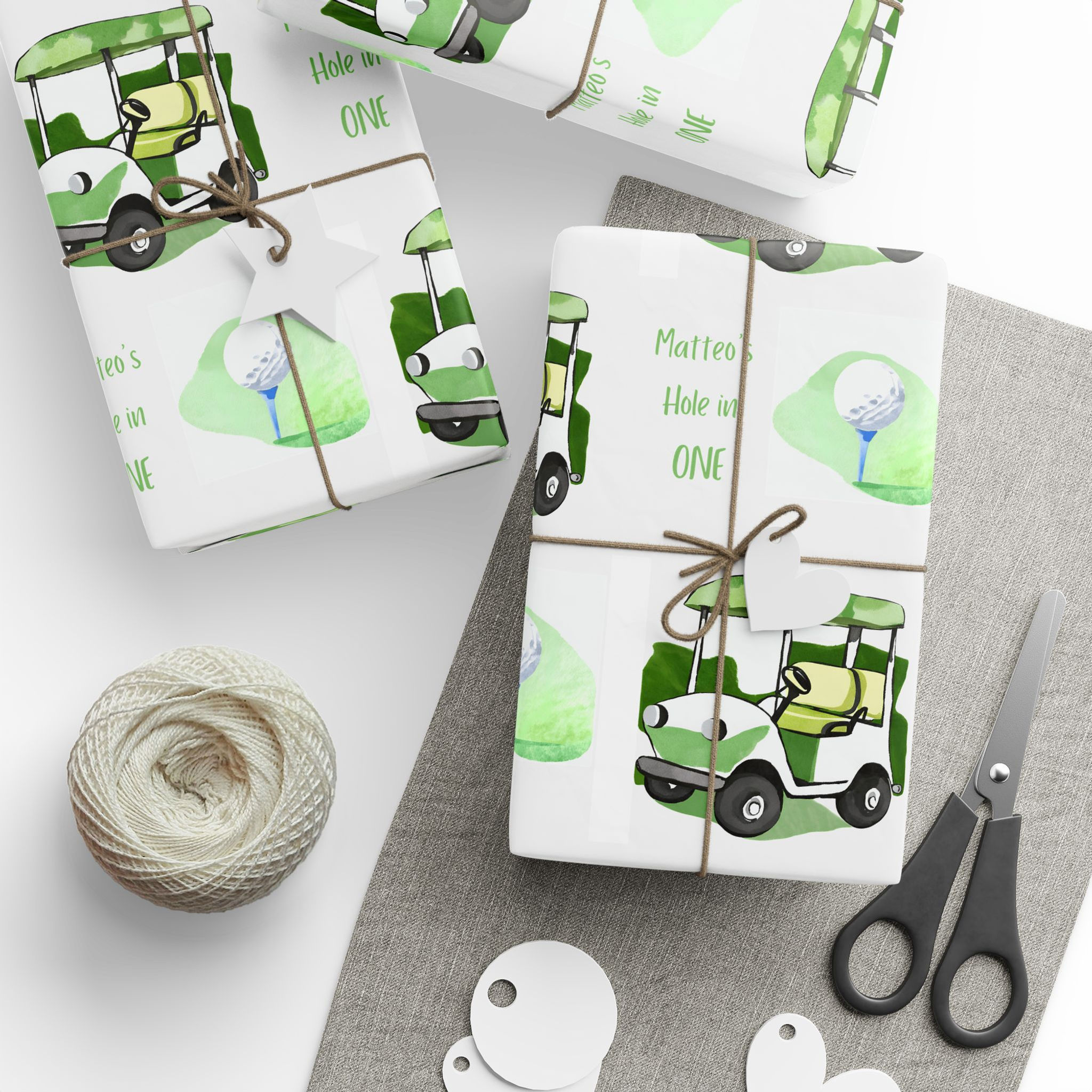 Hole in ONE Custom Birthday Gift Wrap