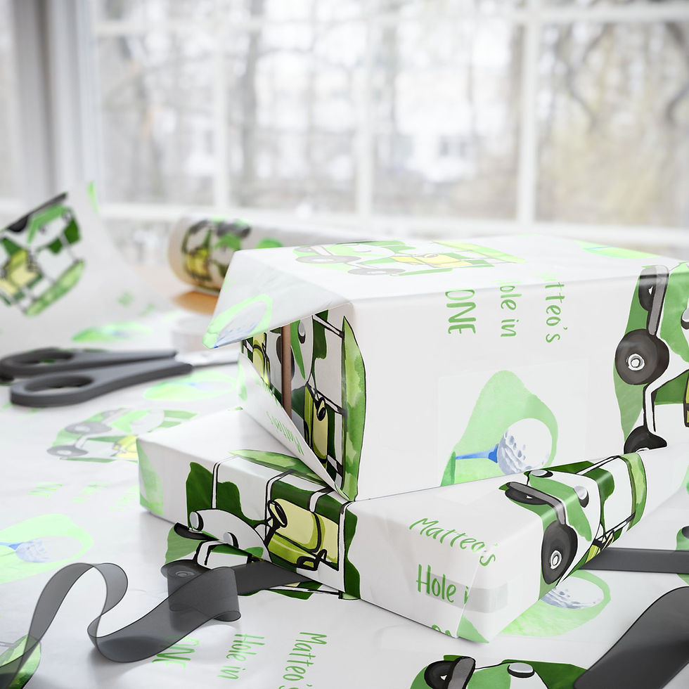 Thumbnail: Hole in ONE Custom Birthday Gift Wrap