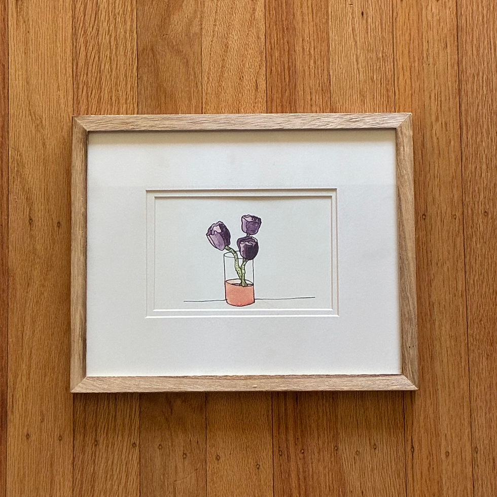 Visual of Flowers in a Vase Art print