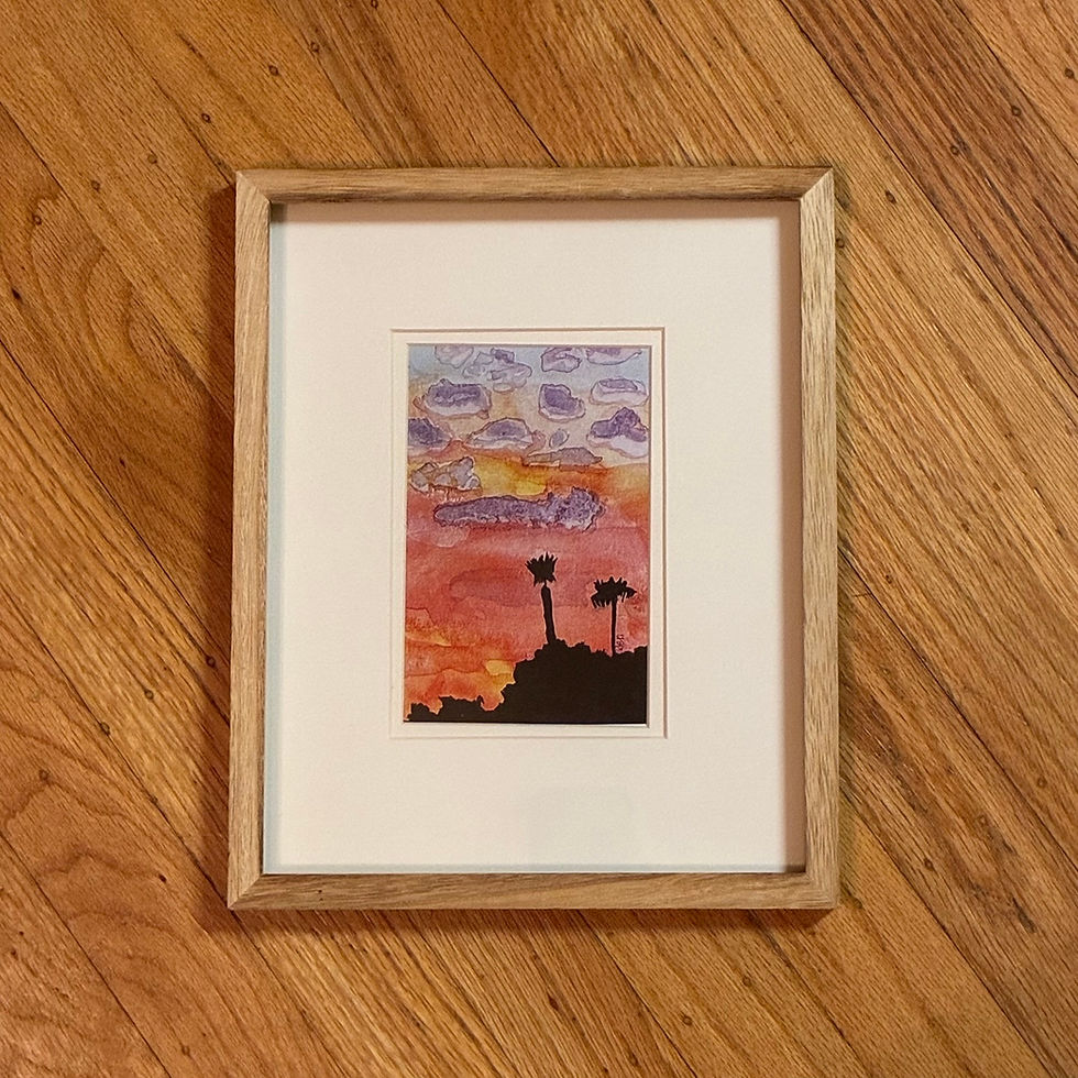 Visual of a sunset panting - offscreen