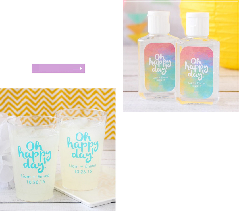 Indie themed wedding favors